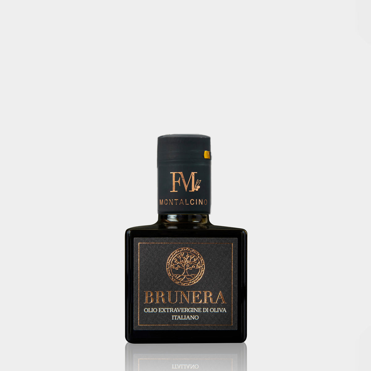 BRUNERA olive oil 250 ml bottle, front and back view